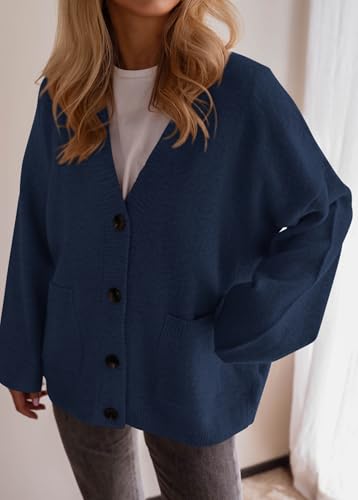 BTFBM Oversized Cardigan Sweaters for Women Trendy Fall Fashion 2025 Button Down Long Sleeve Chunky Knit Cardigans