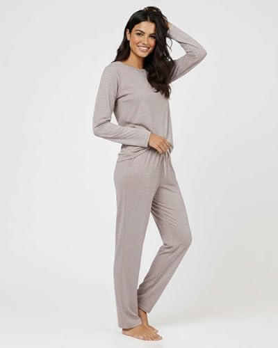 2 Pack Women's Pajama Sets Long Sleeve Sleepwear Comfy Cute Loungewear PJ - color: Set C Black & Pink, size: Medium