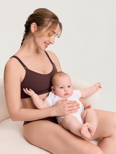 MOMANDA Seamless Nursing Bras for Breastfeeding - color: Hazelnut, size: X-Large