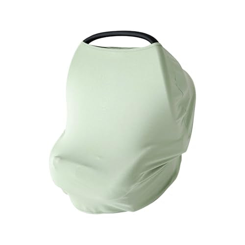 PurComfy 4-in-1 Baby Car Seat Cover, Supersoft Bamboo Viscose Nursing Cover - color: Sage