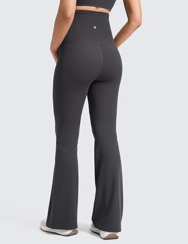 CRZ YOGA Maternity Flare Leggings Pocket 29'' - color: Mysterious Grey, size: Large