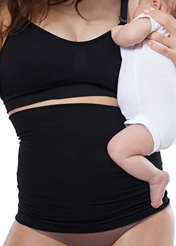 Ingrid & Isabel Basics Afterband Postpartum Belly Band, (Black | L/XL) - color: Black, size: Large / X-Large