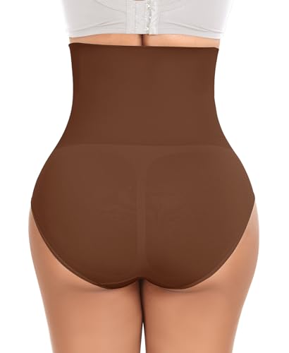 Werena Tummy Control Shapewear for Women High Waisted Body Shaper Panties Slimming Girdle Shaping Briefs - color: 1# Chocolate, size: Small