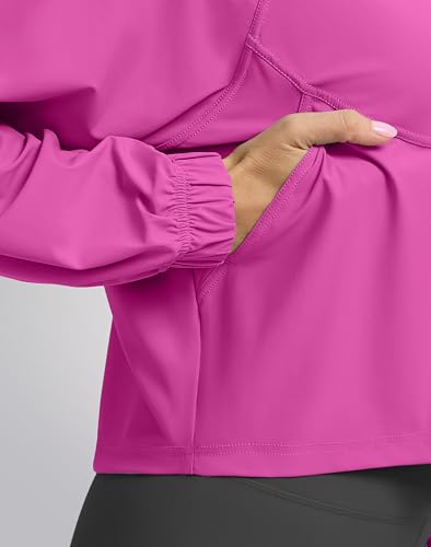 Soothfeel Women's Athletic Lightweight Jacket UPF 50+ Sun Protection Shirts - color: Sizzling Pink, size: XX-Small