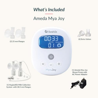 Ameda MYA Joy Portable Double Electric Breast Pump | Hospital Grade - color: White With No Tote