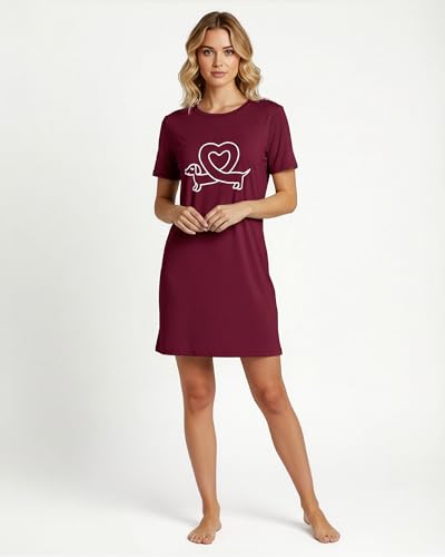 3 Pack Women's Nightgowns Short Sleeve Sleep Dress Night Gowns Sleepshirts - color: Set 2, size: Small