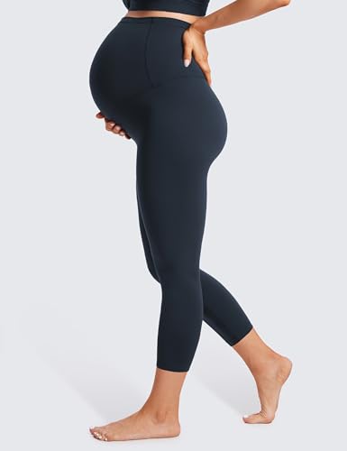 CRZ YOGA Maternity Capris Leggings 23" - color: True Navy, size: X-Small