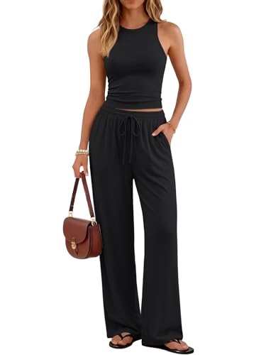 Trendy Queen Women's Summer 2 Piece Lounge Set Matching Outfits 2026 - color: Black, size: Medium