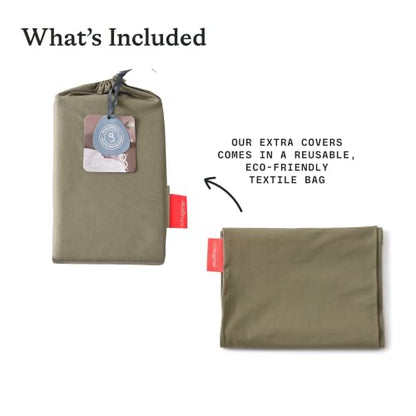 bbhugme Pregnancy Pillow Cover, Dusty Olive - color: Dusty Olive