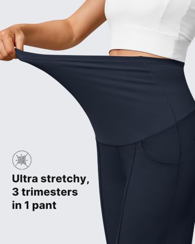G4Free EverGoing Maternity Dress Pants Pregnancy Slacks - color: Dark Navy, size: X-Large