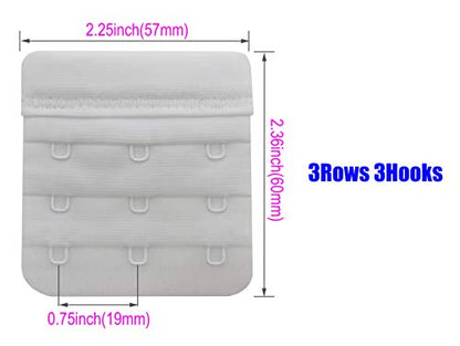 Tamlien Bra Extender 2 Hook/3 Hook/4 Hook/5 Hook, Soft and Comfortable Bra Extension - color: Bra Extender 3 Hook White/Beige