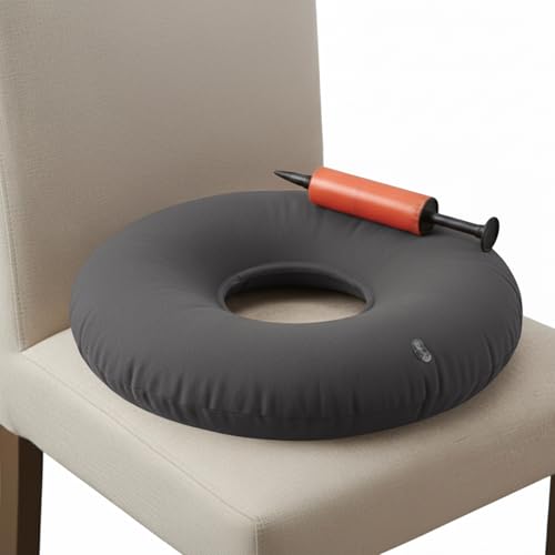 Dr. Frederick's Original Inflatable Donut Pillow, 18 in, Gray - size: 18 Inches - Gray
