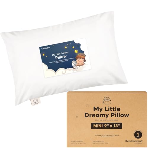 Mini Toddler Pillow with Pillowcase, 9x13 My Dreamy Pillow (Soft White) - color: Soft White, size: Mini 9x13