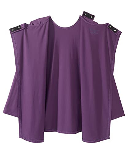Silverts Women's Adaptive Open Back Long Sleeve Top, Assisted Dressing - color: Eggplant, size: XX-Large