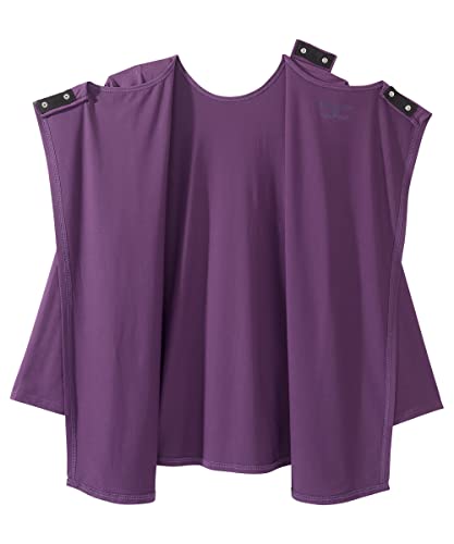 Silverts Women's Adaptive Open Back Long Sleeve Top, Assisted Dressing - color: Eggplant, size: Medium