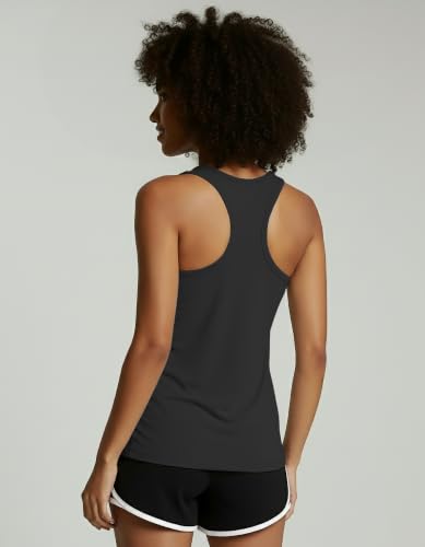 5 Pack Women's Dry Fit Racerback Tank Tops Sleeveless Athletic Workout Gym - color: Set 5, size: X-Large