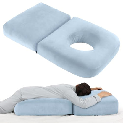 Pregnancy Belly Pillow for Sleeping, Full Body Pregnancy Massage Pillow - color: Blue