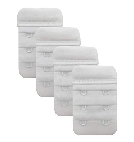 Tamlien Bra Extender 2 Hook/3 Hook/4 Hook/5 Hook, Soft and Comfortable Bra Extension - color: Bra Extender 2 Hooks-white