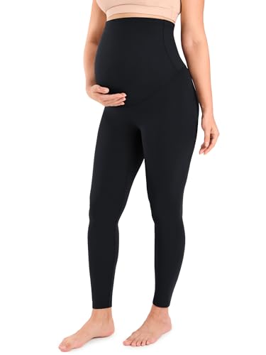 MOMANDA No Front Seam Maternity Leggings 28“ - color: Black, size: X-Large