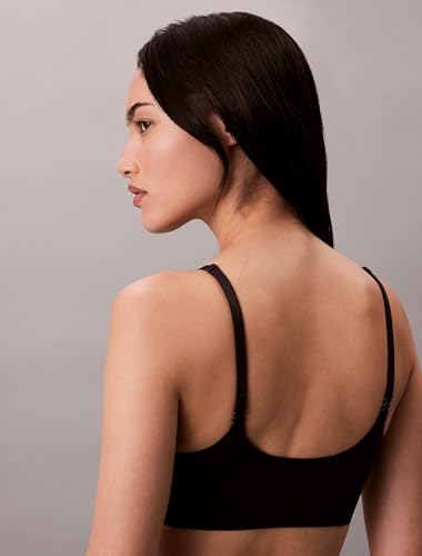Calvin Klein Women's Invisibles Comfort Lightly Lined Seamless Wireless Triangle Bralette Bra - color: Black, size: Medium