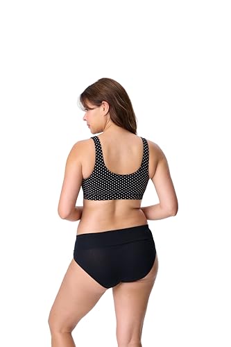 Motherhood Maternity Women's Soft Cotton Spandex Wrap Front Maternity & Nursing Sleep Bralette Bra S-3x - color: Mini Dot/Heather Grey 2 Pack, size: Large
