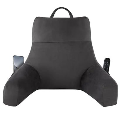 IPYNBAP Back Pillow for Bed Sitting up, Reading Pillow, 18 Inch, Grey - color: Grey, size: Small(18inch)