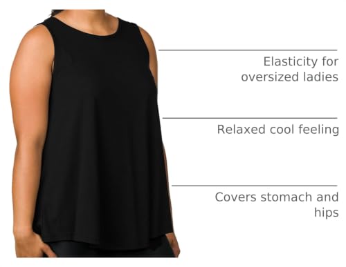 Epic MMA Gear Long Flowy Sleeveless Tunic Top for Women - color: Black, size: Large