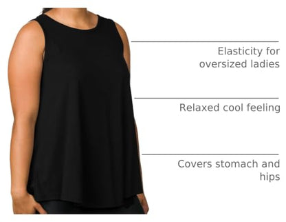 Epic MMA Gear Long Flowy Sleeveless Tunic Top for Women - color: Black, size: Large