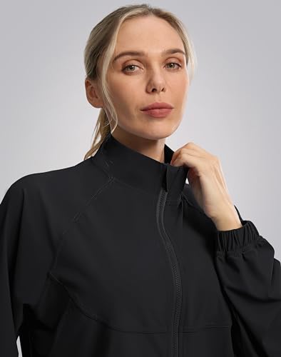 Soothfeel Women's Athletic Lightweight Jacket UPF 50+ Sun Protection Shirts - color: Black, size: X-Small