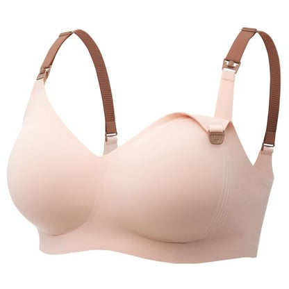 Momcozy Nursing Bra, 3.0 Jelly Strip Lift Support Wireless Maternity Bra - size: 3X-Large Plus