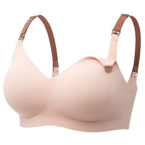 Momcozy Nursing Bra, 3.0 Jelly Strip Lift Support Wireless Maternity Bra - size: Medium