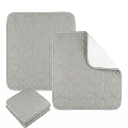 2 Pack Quilted Waterproof Pads for Bed Washable 34x36 Inch Gray - color: Gray, size: 34"x36"