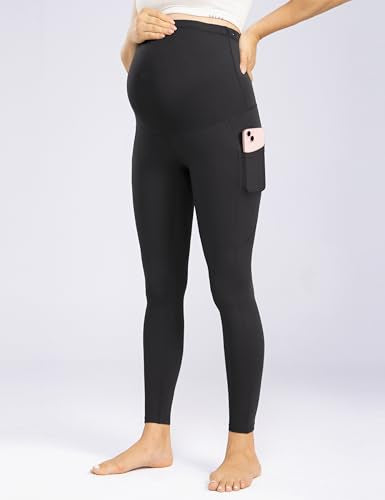 Enerful Maternity Leggings for Women - color: 4pack Black*4, size: X-Large