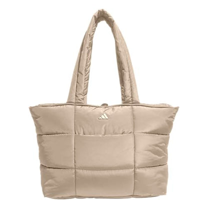 adidas Quilted Puffer Tote Bag - color: Crystal Linen Beige/3