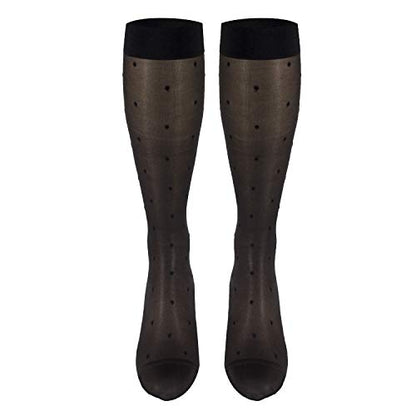 Truform Sheer Compression Stockings, 15-20 mmHg, Women's Knee High Length, Dot Pattern, Charcoal, Medium - color: Charcoal, size: Medium (1 Pair), style: Dot Pattern