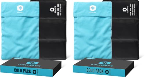 ICEWRAPS Reusable Cold Pack with Fabric Cover - Standard 10 x 14 Inch, Blue (Pack of 2) - size: 10”x14” (Pack of 2), style: Ice Pack with Cover