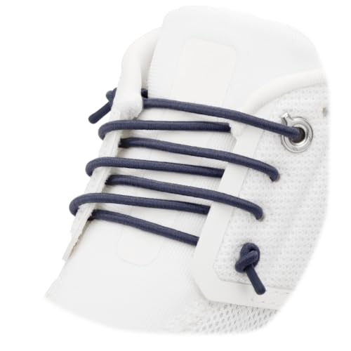 2 Pairs 3mm Round Elastic No Tie Shoe Laces for On Cloud Sneakers - color: Gray Blue, size: 18inch(45cm)