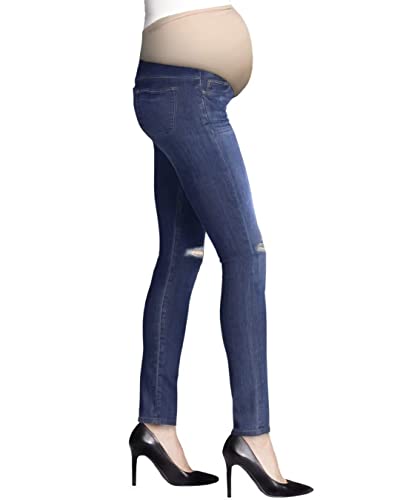 Hybrid & Company Ultimate Comfort Women's Maternity Slim Fit Stretch Jeans - color: Pm5482rsk-medium Wash, size: Medium