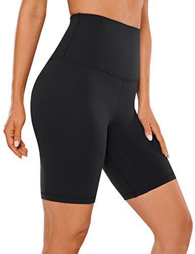 CRZ YOGA Super High Waist Biker Shorts 8" - color: Black, size: Medium