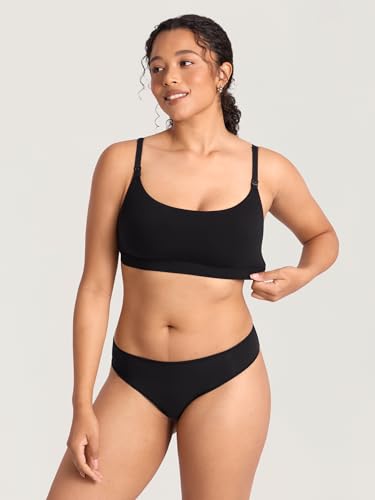 MOMANDA Cotton Nursing Bras for Breastfeeding - color: Black, size: XX-Large