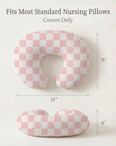 Nursing Pillow Covers 2 Pack, Stretchy Breastfeeding Pillow Covers for Baby - color: Rosy Days