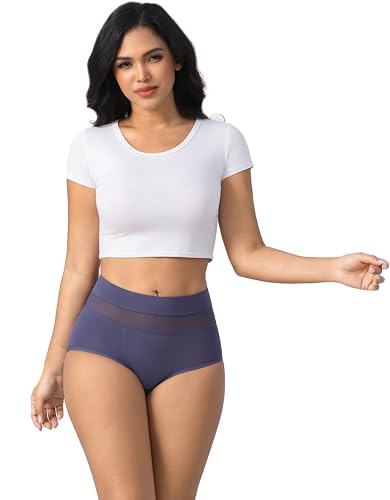 Goat Union Overnight Period Underwear for Women Heavy Flow, Leakproof Menstrual Panties Full Coverage - color: Iris, size: Large