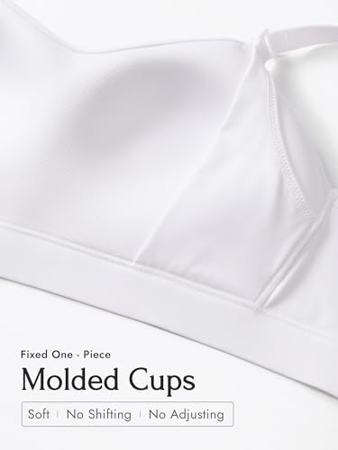 MOMANDA Seamless Nursing Bras for Breastfeeding - color: White, size: Large