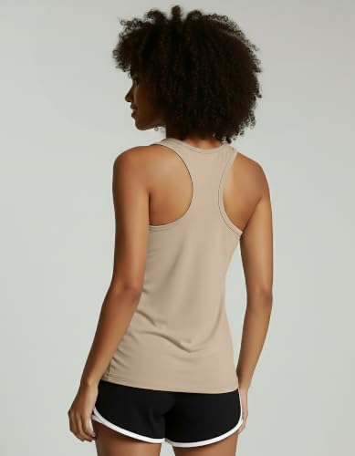 5 Pack Women's Dry Fit Racerback Tank Tops Sleeveless Athletic Workout Gym - color: Set 7, size: Large