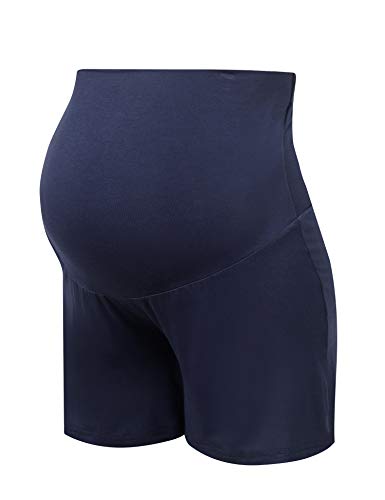 Joyaria Women's Maternity Shorts Pajama Sleep Lounge Pregnancy Sleepwear - color: Navy Blue, size: Medium