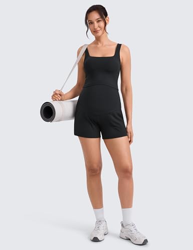 CRZ YOGA Maternity Linerless Casual Shorts 4" - color: Black, size: Medium