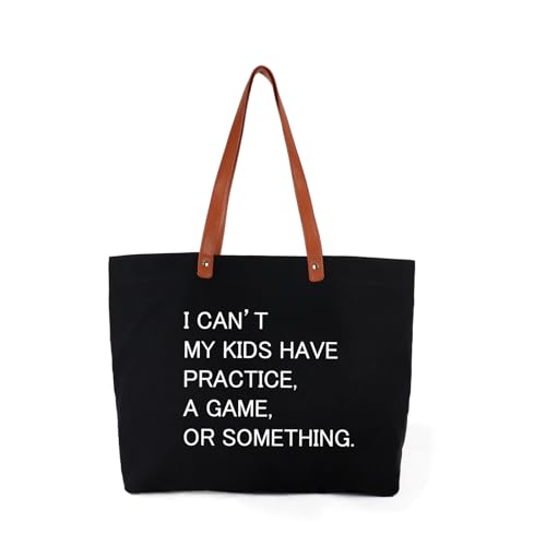 Lamyba New Mom Gifts, Mama Bag Tote with Makeup Bag, Cool Gifts for Mom to be/Expecting Mom - style: I Can't My Kids Have-black