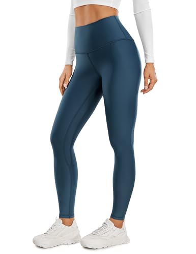 CRZ YOGA Fleece Thermal Leggings 28'' - color: French Navy, size: XX-Small