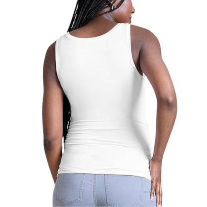 Motherhood Maternity Women's Side Ruched Scoop Neck Pregnancy Tank Top - color: Bright White, size: X-Small