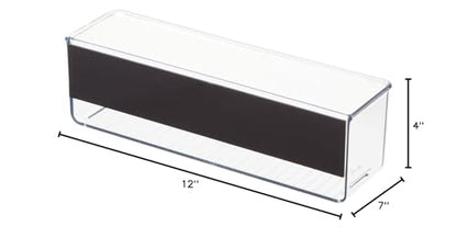 iDesign Magnetic Medium Clear Plastic Organizer Bins - size: Medium, style: Pack of 1